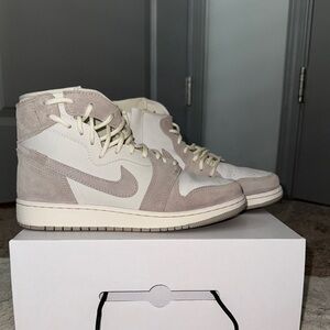 Nike high top Air Jordans - Cream and Gray